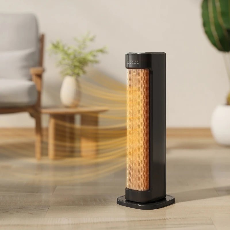 HOMCOM 2000W Portable Ceramic Tower Heater with 15-Hour Timer - Trusted Building Supplies