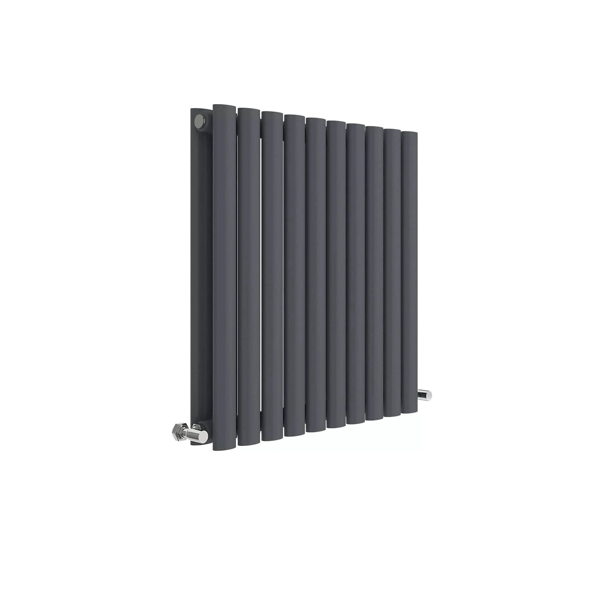 Hudson Reed Revive Anthracite Horizontal Double Panel Radiator - 600mm x 586mm - Trusted Building Supplies
