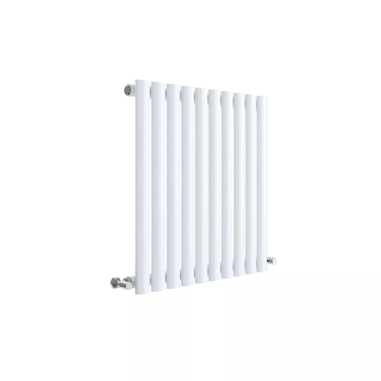 Hudson Reed Revive High Gloss White Horizontal Single Panel Radiator - 600mm x 586mm - Trusted Building Supplies
