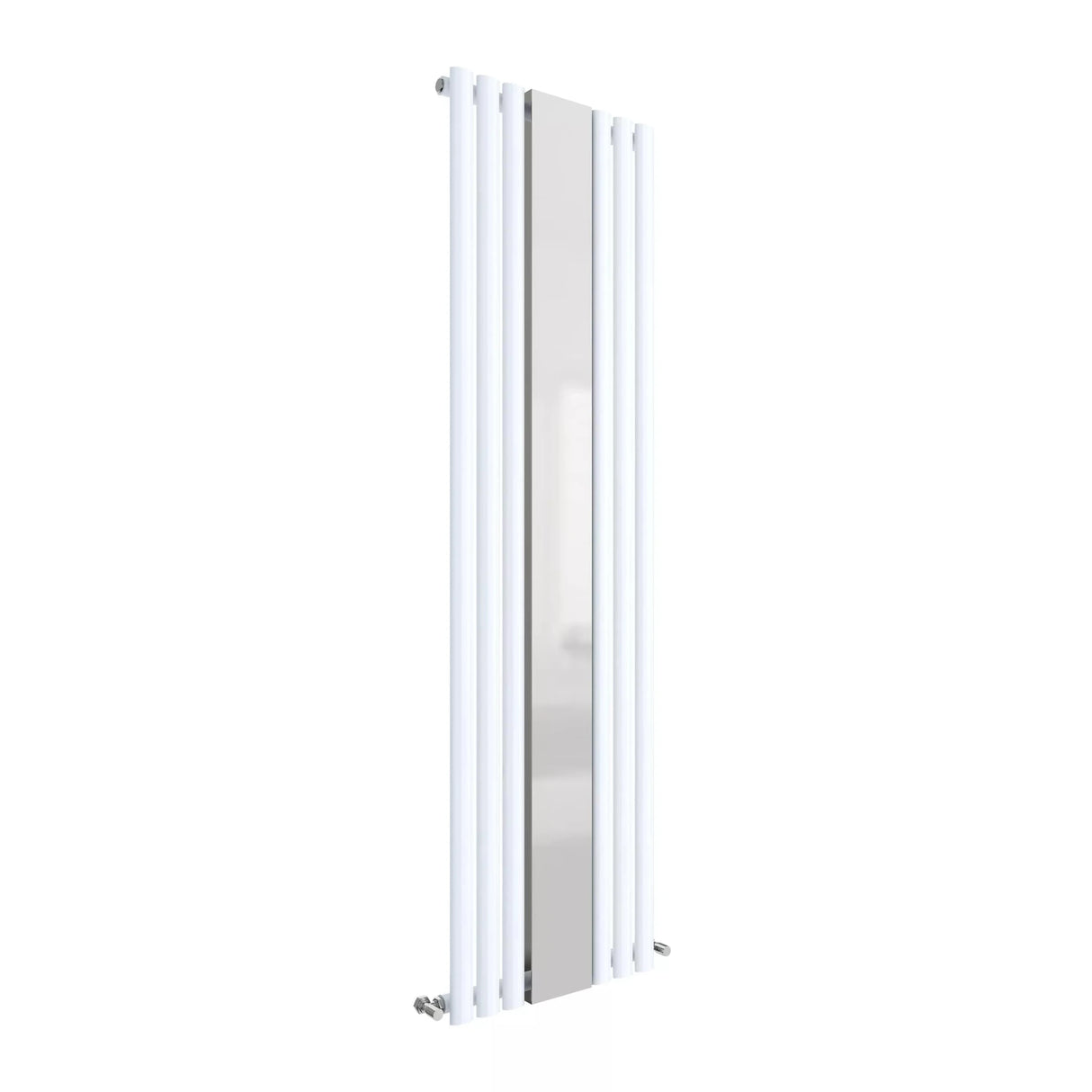 Hudson Reed Revive High Gloss White Single Panel Radiator With Mirror - 1800mm x 499mm - Trusted Building Supplies