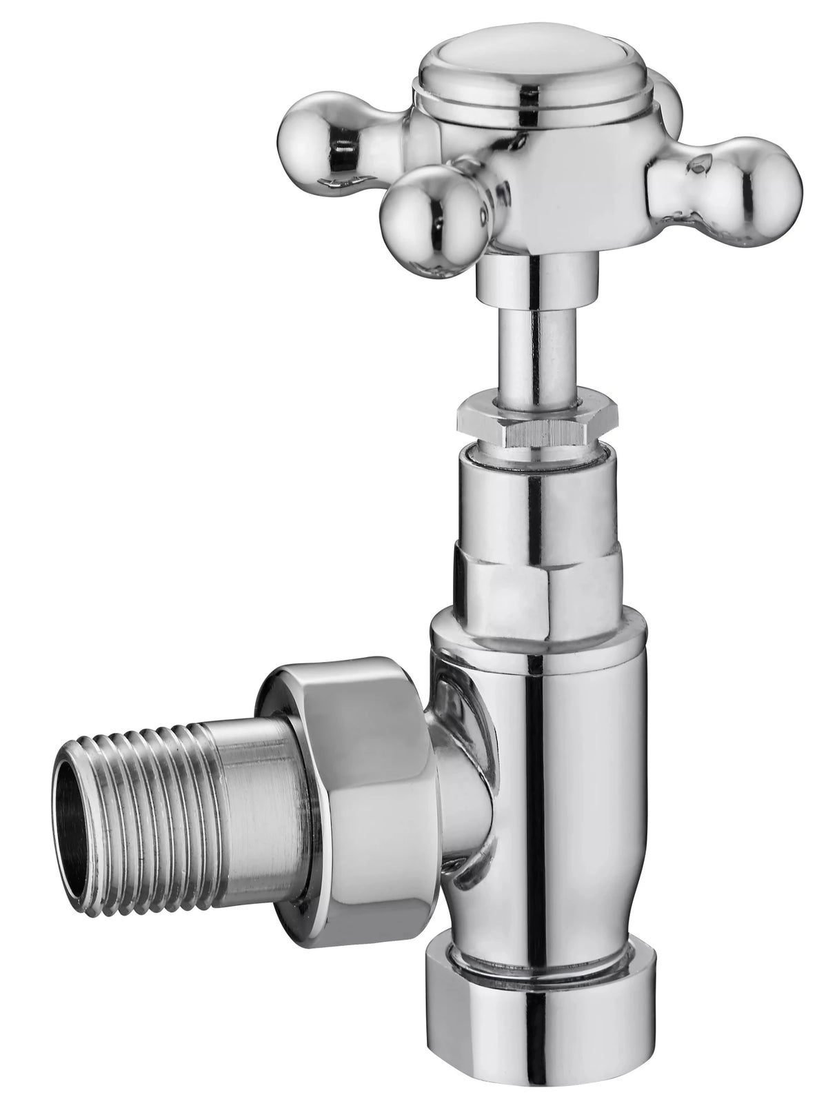 Hudson Reed Traditional Chrome Angled Radiator Valve Pack Pair - Trusted Building Supplies