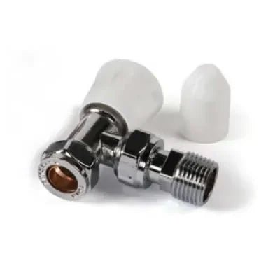 Kartell Style 10mm Angled Lockshield & Wheelhead Radiator Valve - Trusted Building Supplies
