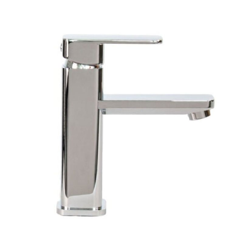 Low Square Chrome Tap with Slotted Waste, Bottle Trap & Mounting Ring - Trusted Building Supplies