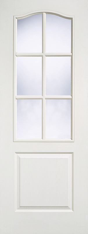 LPD Classical Moulded 6L Glazed White Primed Internal Door - Trusted Building Supplies