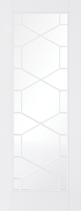 LPD Orly White Primed Clear Glass Internal Door - Trusted Building Supplies