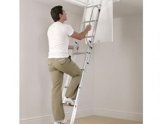 Manthorpe GLL256 Aluminium 2 Section Loft Ladder - 2.6m - Trusted Building Supplies