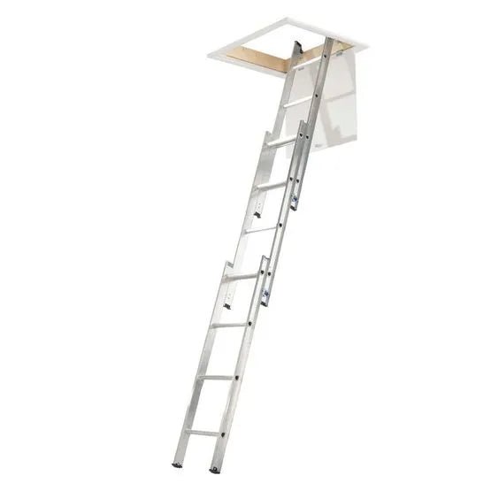 Manthorpe GLL257 Aluminium 3 Section Loft Ladder - 3m - Trusted Building Supplies