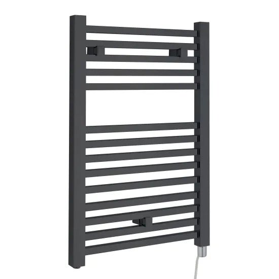Nuie Eton Anthracite Vertical Single Panel Radiator - 690mm x 500mm - Trusted Building Supplies