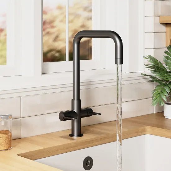 Nuie Kosi Mono Kitchen Sink Mixer Tap Dual Lever Handle - Trusted Building Supplies