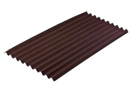 Onduline Brown Corrugated Bitumen Roofing Sheet - 2000mm x 950mm - Trusted Building Supplies