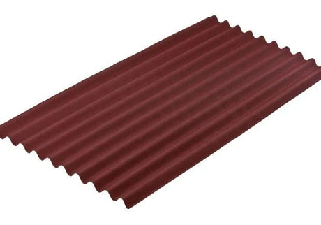 Onduline Red Corrugated Bitumen Roofing Sheet - 2000mm x 950mm - Trusted Building Supplies