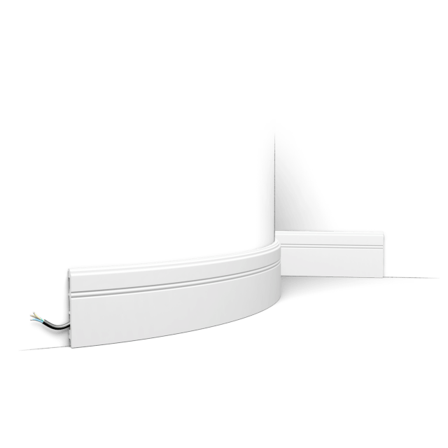 Orac SX105F Flexible Contemporary Grooved Skirting Board - 2000mm x 13mm x 110mm - Trusted Building Supplies