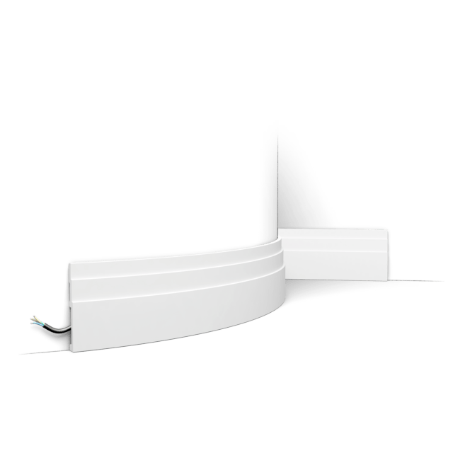 Orac SX180F Flexible Contemporary Stepped Skirting Board - 2000mm x 16mm x 120mm - Trusted Building Supplies