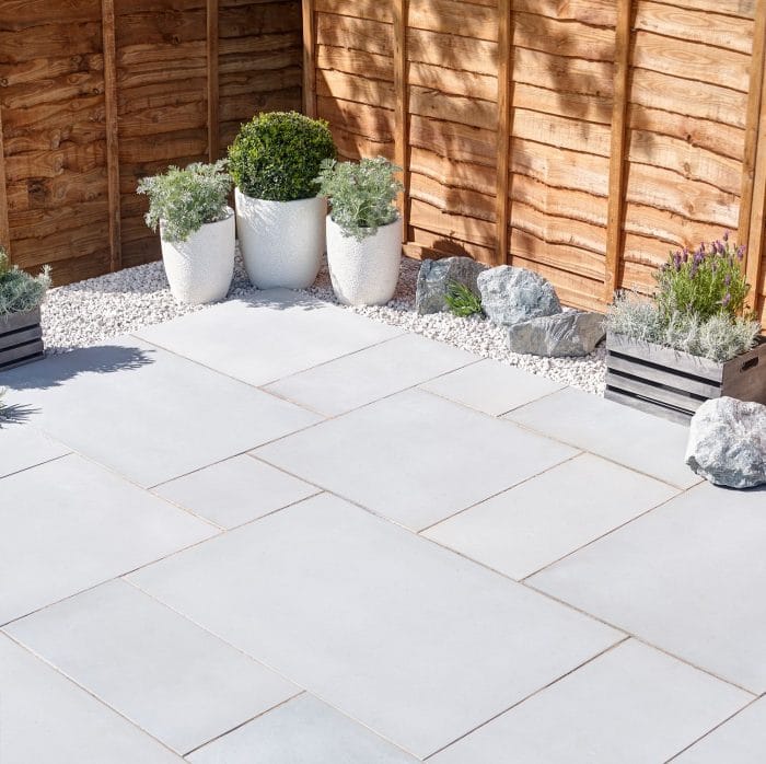 Pave World Chivas Light Grey Sandstone Patio Paving Pack - 19.5m2 - Trusted Building Supplies