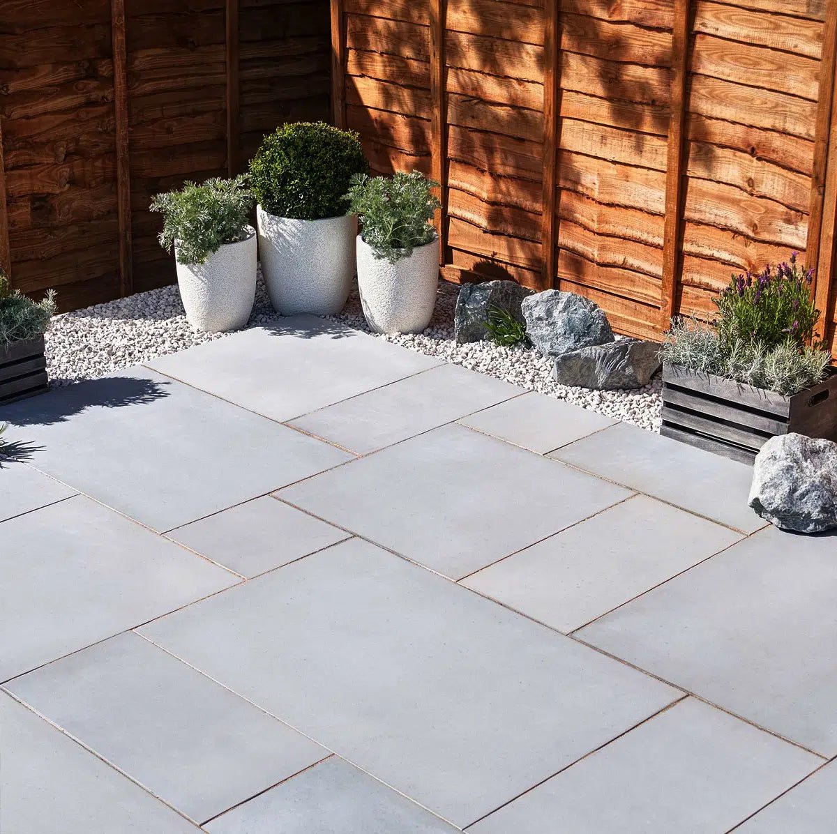 Pave World Misty Light Grey Sandstone Patio Paving Pack - 19.5m2 - Trusted Building Supplies