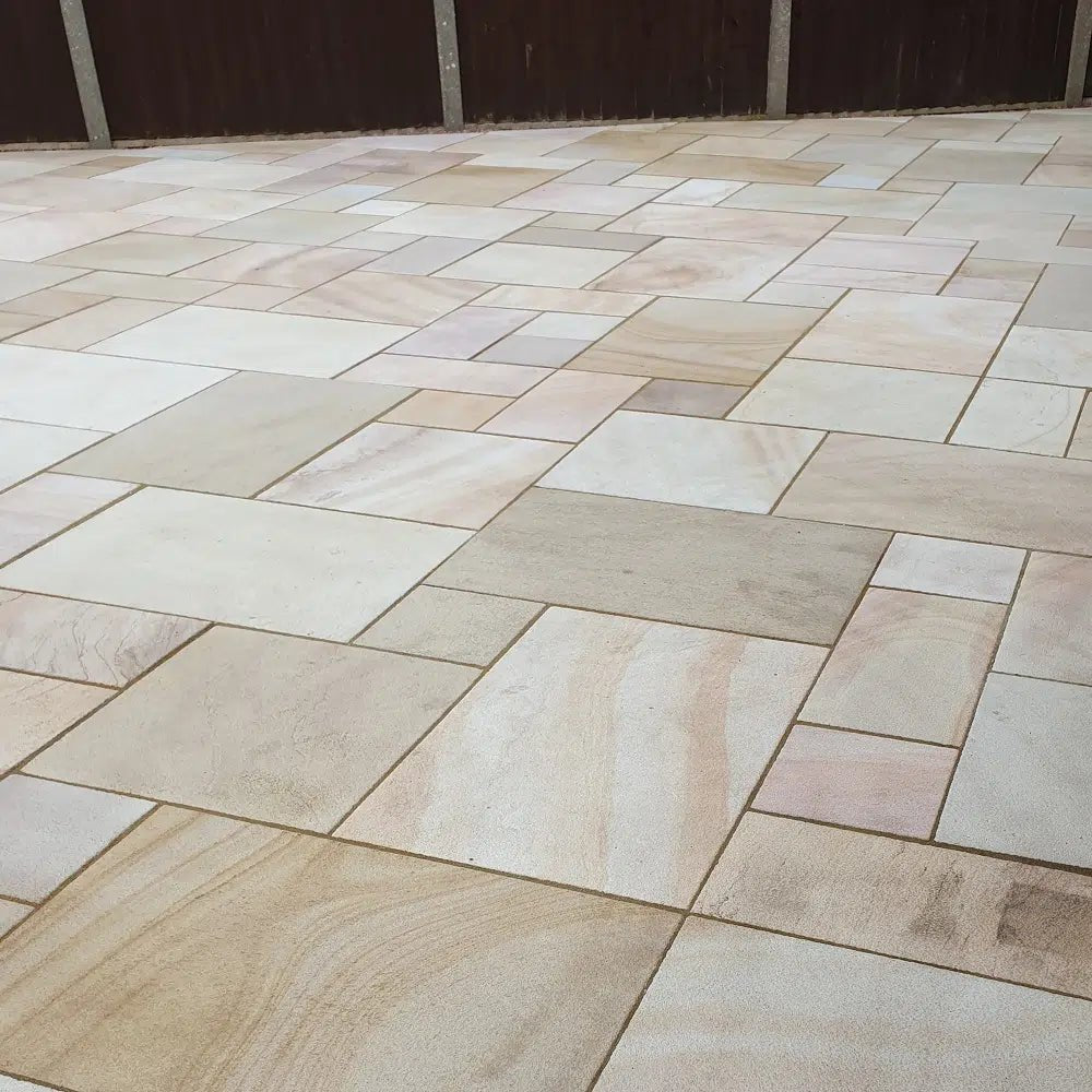 Pave World Misty Rippon Buff Sandstone Patio Paving Pack - 19.5m2 - Trusted Building Supplies