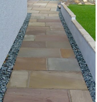 Pave World Traditional Autumn Brown Sandstone Patio Paving Pack - 19.5m2 - Trusted Building Supplies