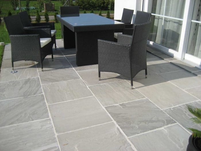 Pave World Traditional Light Grey Sandstone Patio Paving Pack - 19.5m2 - Trusted Building Supplies