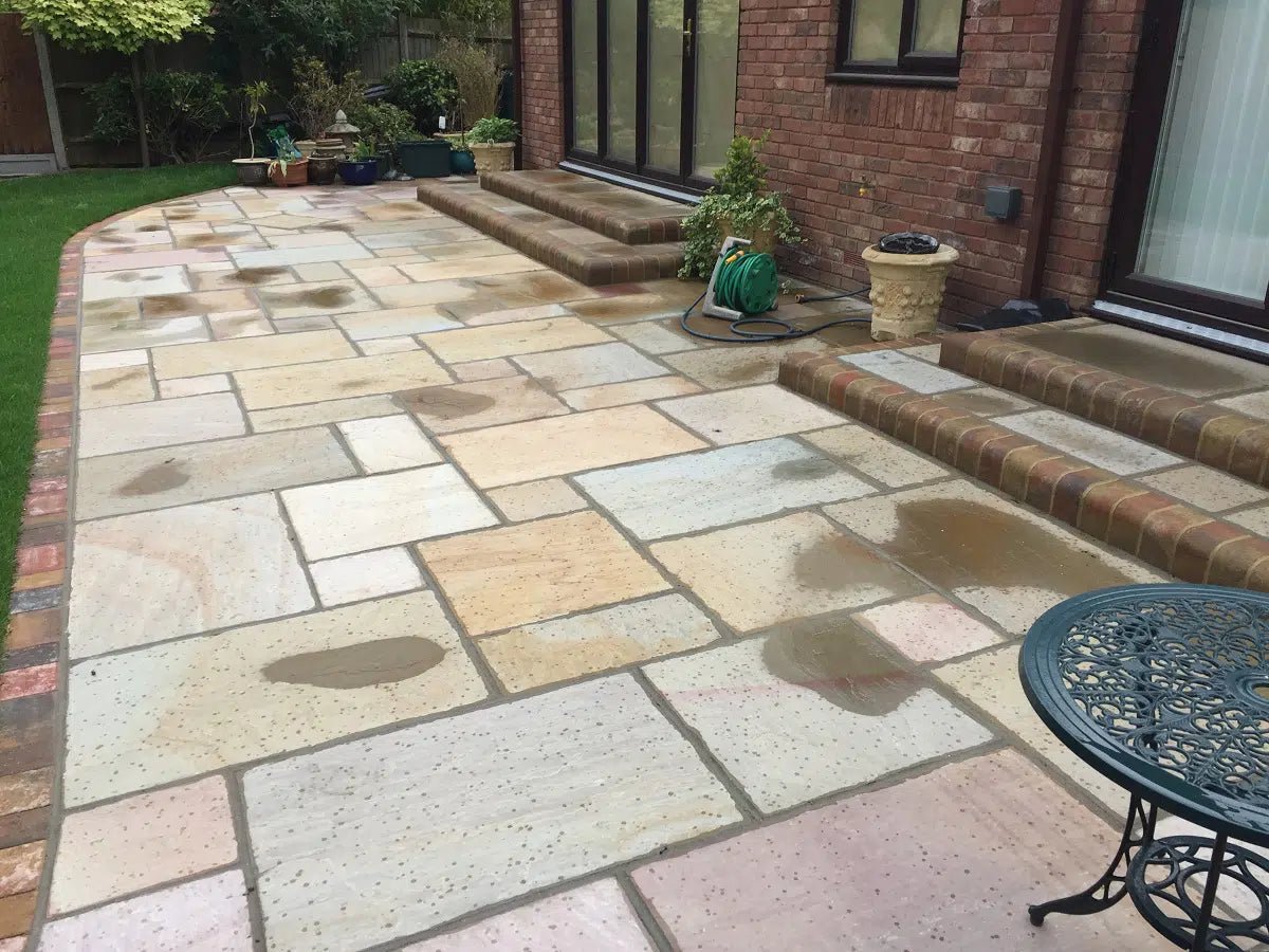 Pave World Traditional Rippon Buff Sandstone Patio Paving Pack - 19.5m2 - Trusted Building Supplies
