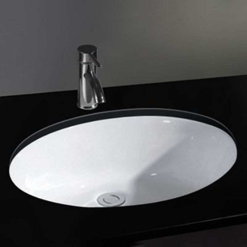 Pisa White Ceramic Oval Inset Basin 500mm x 390mm - Trusted Building Supplies