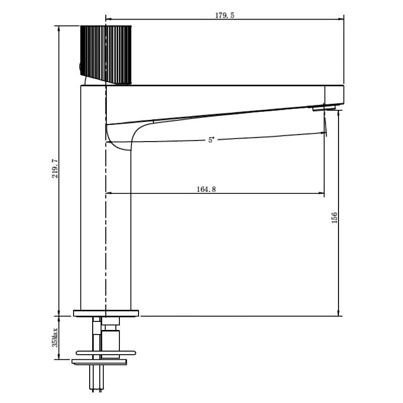 RAK Amalfi Medium Height Basin Mix Tap - Trusted Building Supplies
