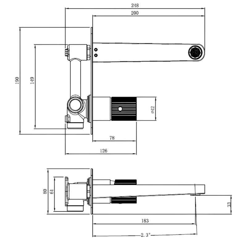 RAK Amalfi Wall Mounted Basin Mixer Tap - Trusted Building Supplies
