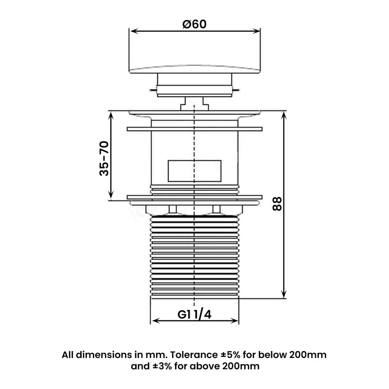 RAK Brass Pop - Up Waste - Trusted Building Supplies