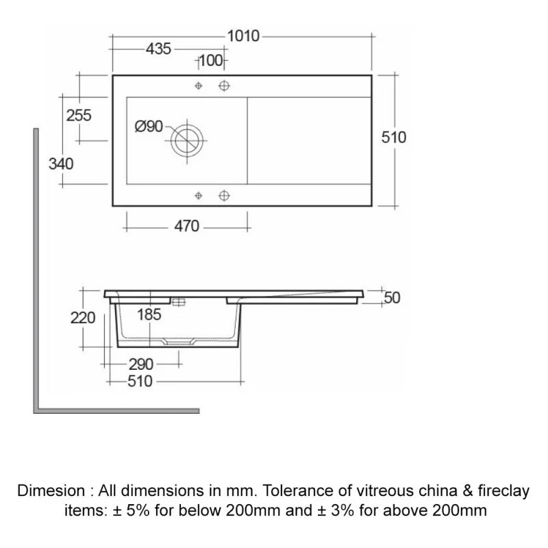 RAK Dream 2 Slim Single Bowl Kitchen Sink - Trusted Building Supplies