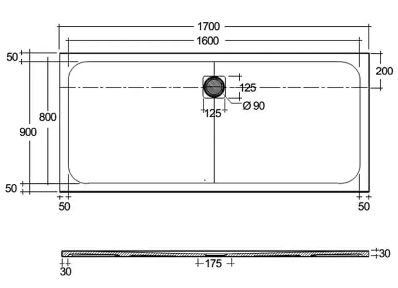 RAK Feeling Bathtub Replacement Show Tray - Cappuccino - Trusted Building Supplies