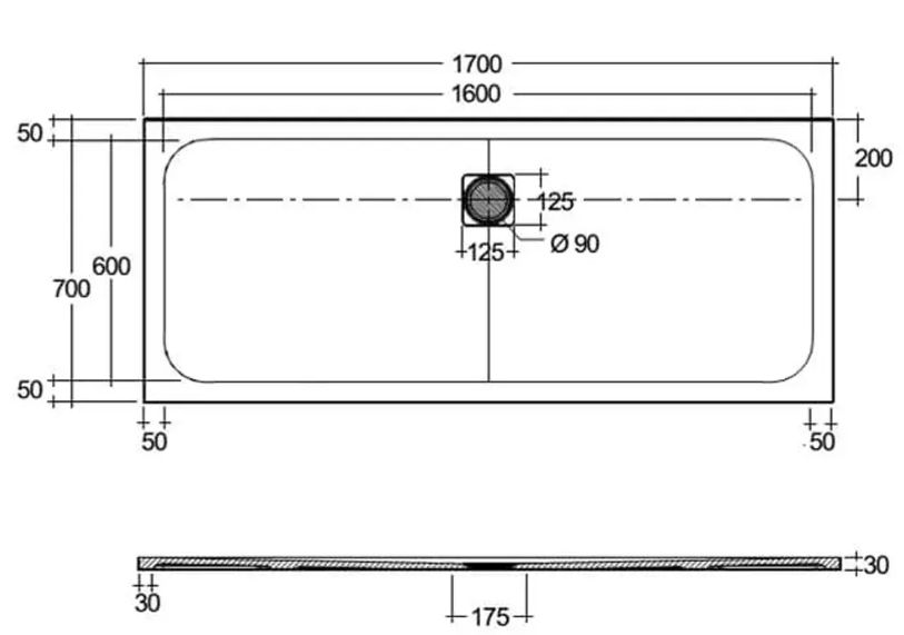 RAK Feeling Bathtub Replacement Show Tray - Cappuccino - Trusted Building Supplies