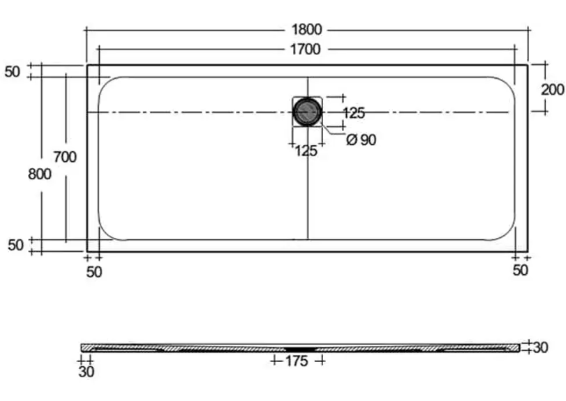 RAK Feeling Bathtub Replacement Show Tray - Cappuccino - Trusted Building Supplies