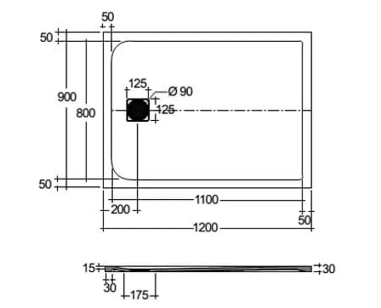 RAK Feeling Shower Tray - Cappuccino - Trusted Building Supplies