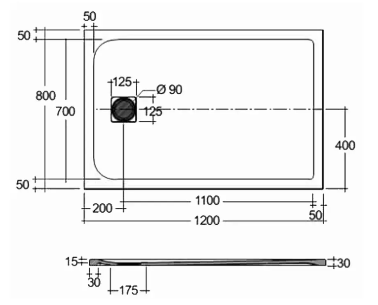 RAK Feeling Shower Tray - Cappuccino - Trusted Building Supplies