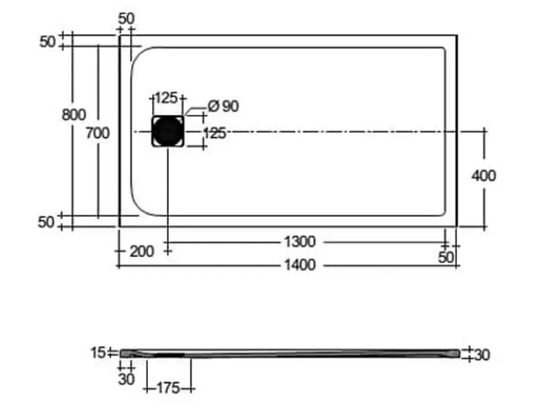 RAK Feeling Shower Tray - White - Trusted Building Supplies