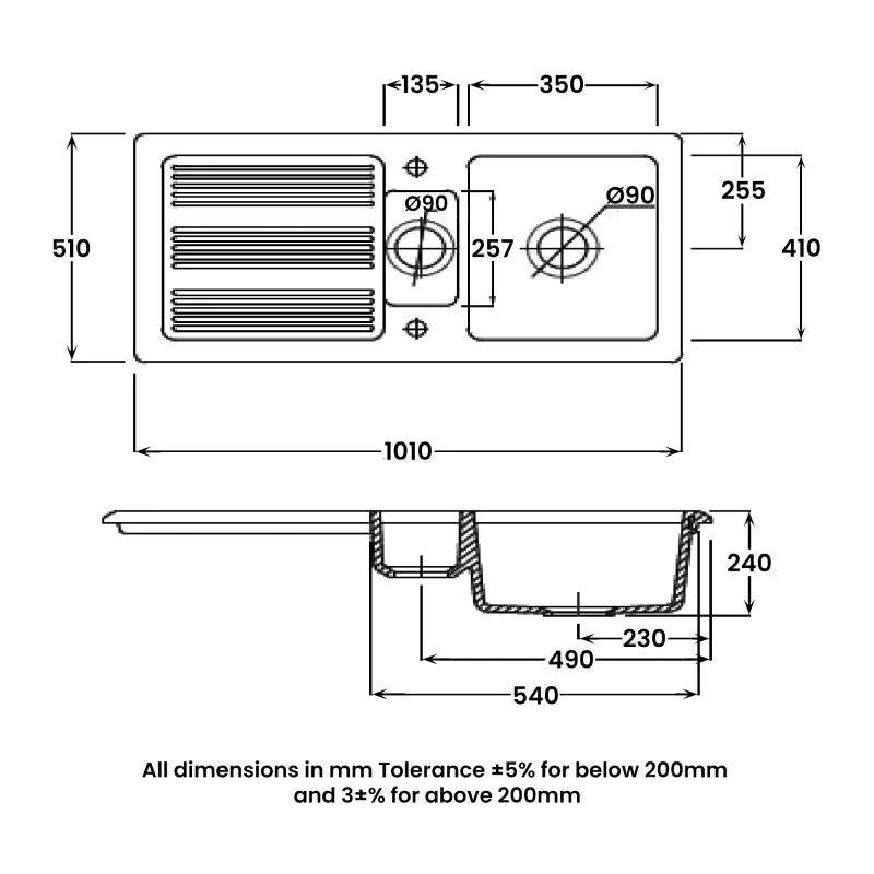 RAK Gourmet 1 1.5 Bowl Belfast Kitchen Sink - Trusted Building Supplies