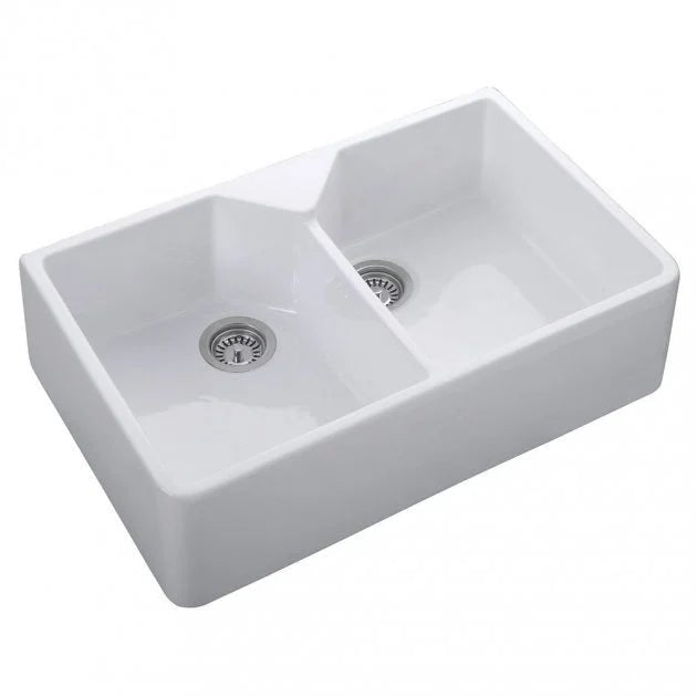 RAK Gourmet 10 Double Bowl Belfast Kitchen Sink - Trusted Building Supplies