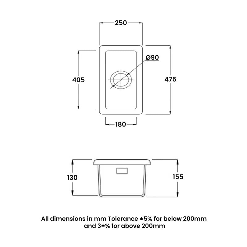 RAK Gourmet 7 Single Bowl Belfast Kitchen Sink - Trusted Building Supplies