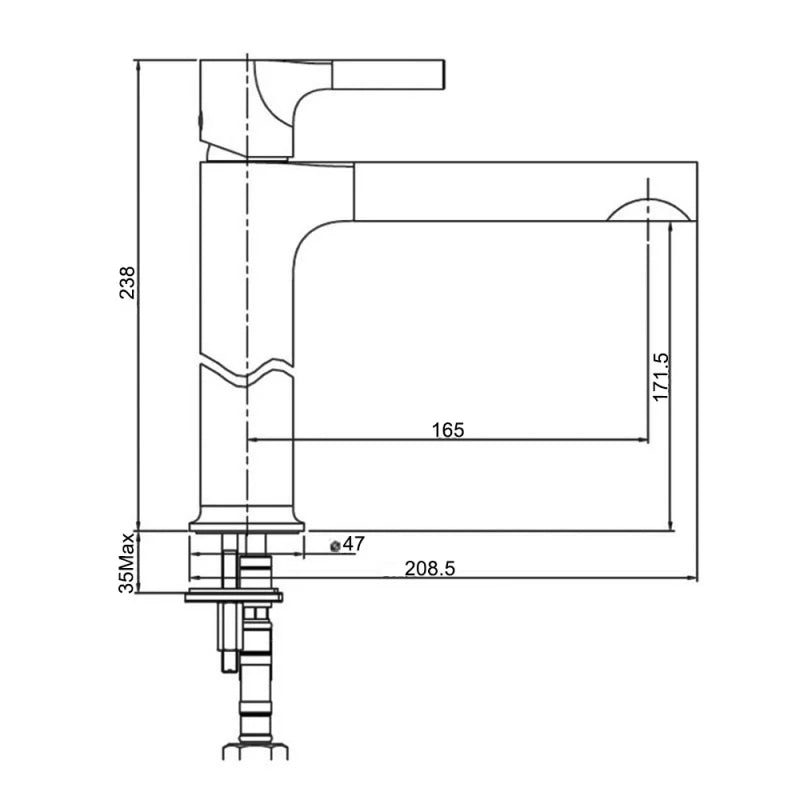 RAK Sorrento Medium Height Basin Mixer Tap - Trusted Building Supplies