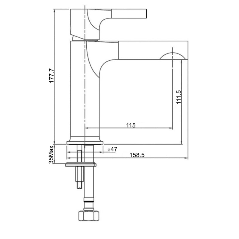RAK Sorrento Standard Basin Mixer Tap - Trusted Building Supplies