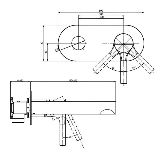 RAK Sorrento Wall Mounted Basin Mixer Tap - Trusted Building Supplies