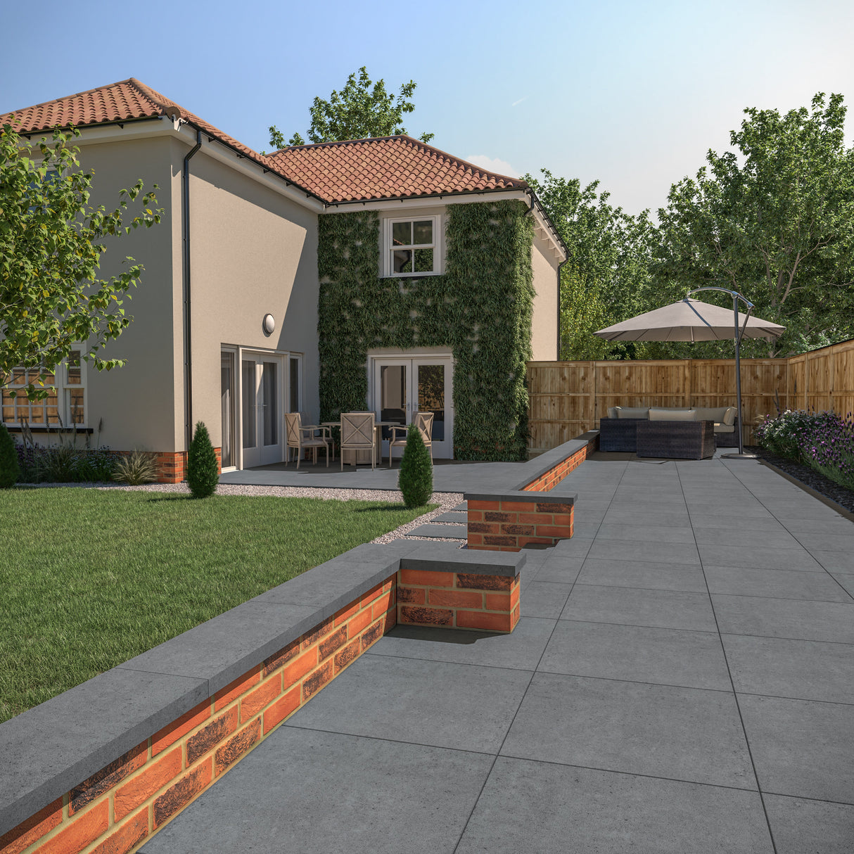 RAK Surface 2.0 Mid Grey Matt Porcelain Outdoor Paving Tile 600mm x 600mm - Pack of 2 - Trusted Building Supplies