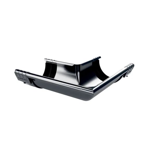 RoofArt 125mm Half Round Anthracite Grey Steel Guttering 90 Degree Corner - Trusted Building Supplies