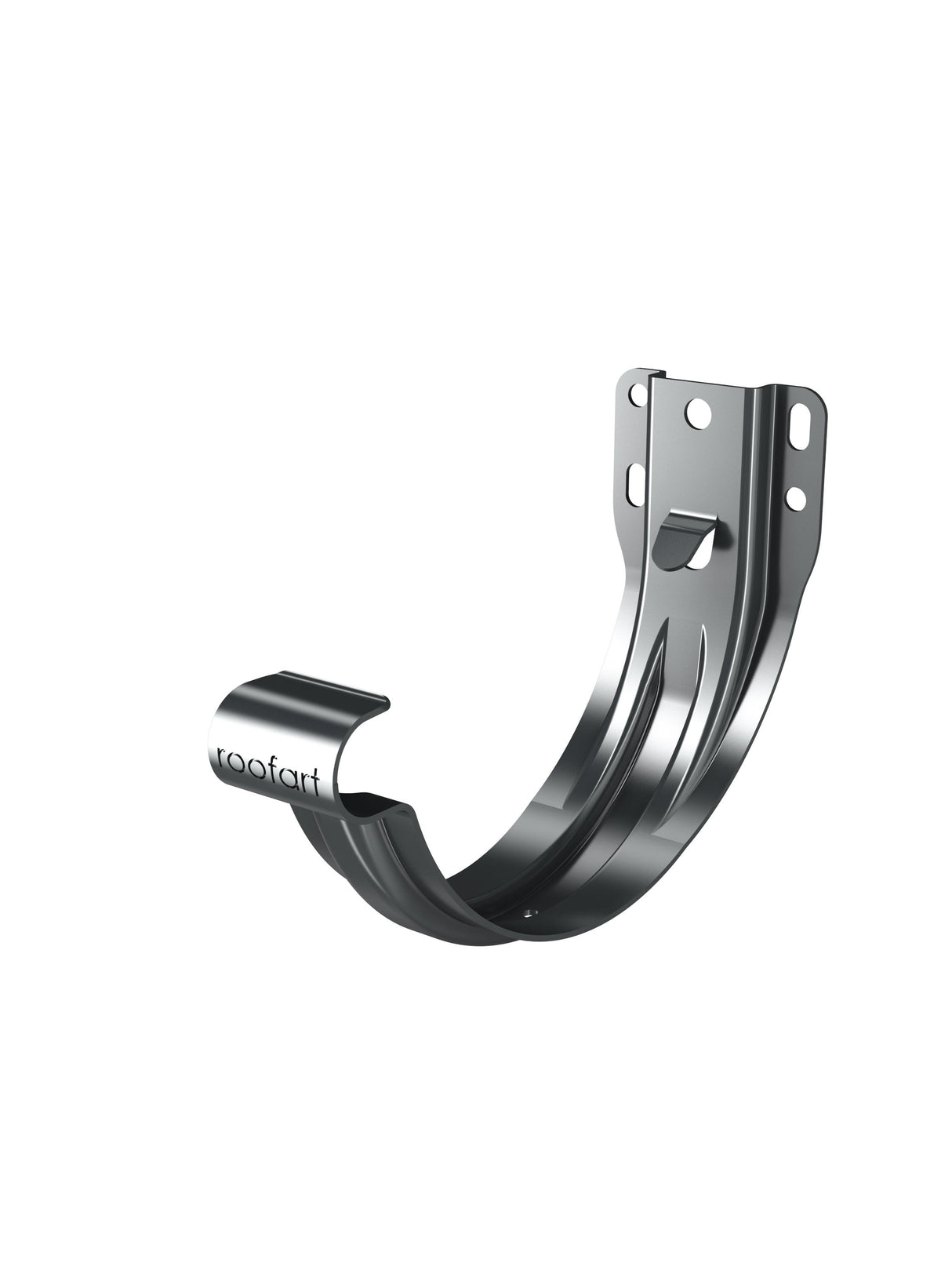 RoofArt 125mm Half Round Anthracite Grey Steel Guttering Fascia Bracket - Trusted Building Supplies