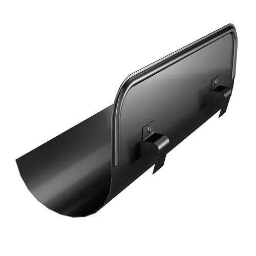 RoofArt 150mm Black Steel Straight Overflow Protector - Trusted Building Supplies