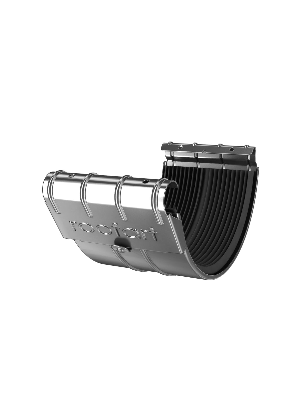 RoofArt 150mm Half Round Galvanised Steel Guttering Joint Union Bracket - Trusted Building Supplies