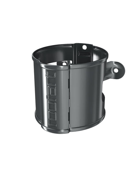 RoofArt 87mm Round Anthracite Grey Steel Downpipe Holder - Trusted Building Supplies