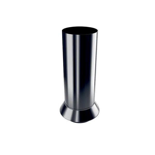 RoofArt 87mm Round Anthracite Grey Steel Drainage Connector - Trusted Building Supplies