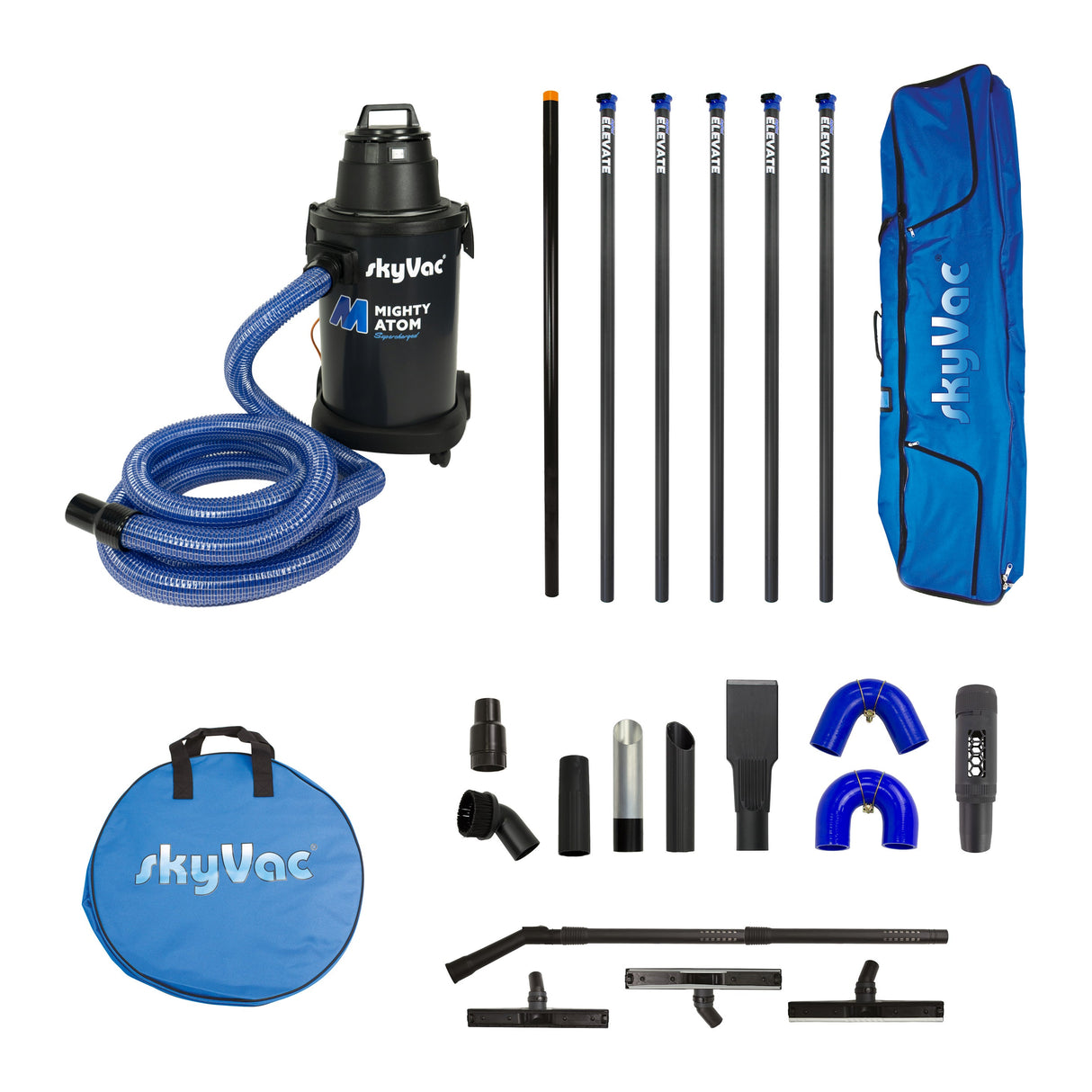 SkyVac Supercharged Mighty Atom Gutter Cleaning Kit - Trusted Building Supplies