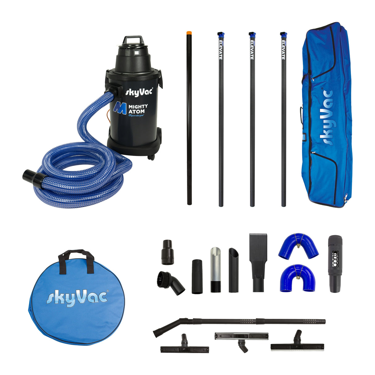 SkyVac Supercharged Mighty Atom Gutter Cleaning Kit - Trusted Building Supplies