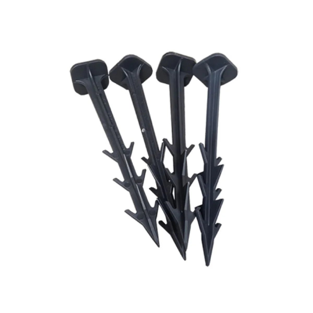 Spudulica Square Black Barbed Ground Pegs for Geotextile Membranes - Trusted Building Supplies
